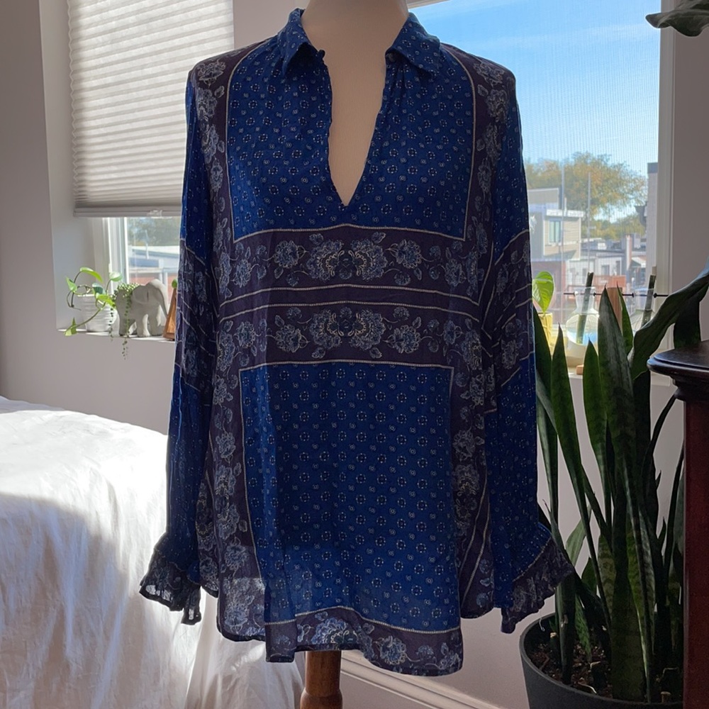 SOLD // Free People // Blue Tunic Top // Small